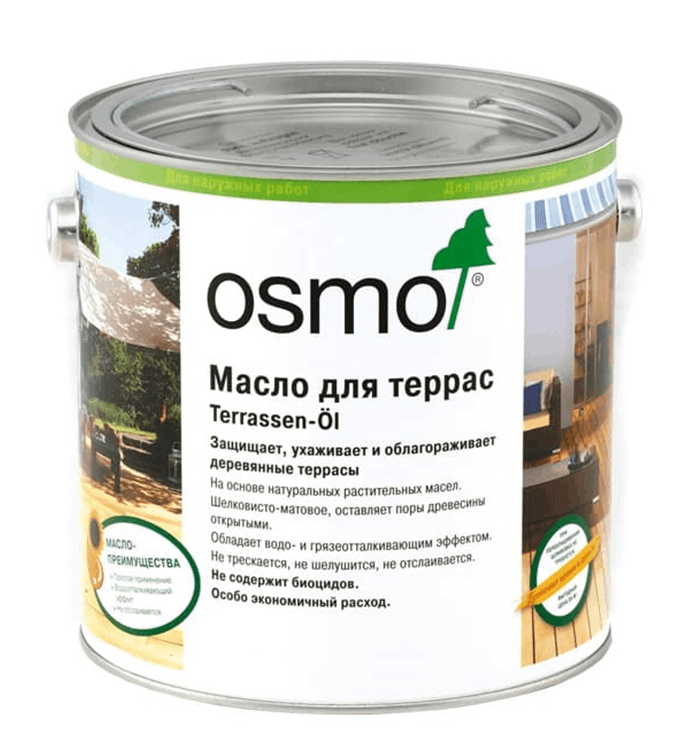 Масло для террасной доски OSMO Terrassen Öl цвет Тик